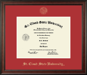St. Cloud State University Gold Embossed Diploma Frame in Studio