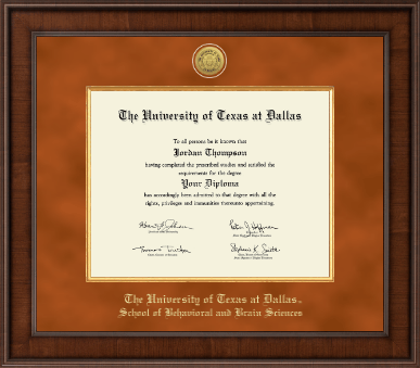 The University of Texas at Dallas diploma frame - Presidential Gold Engraved Diploma Frame in Madison