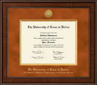 The University of Texas at Dallas diploma frame - Presidential Gold Engraved Diploma Frame in Madison