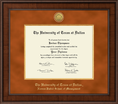 The University of Texas at Dallas diploma frame - Presidential Gold Engraved Diploma Frame in Madison