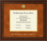 The University of Texas at Dallas Presidential Gold Engraved Diploma Frame in Madison