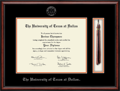 The University of Texas at Dallas diploma frame - Tassel & Cord Diploma Frame in Southport