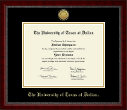 The University of Texas at Dallas Gold Engraved Medallion Diploma Frame in Sutton
