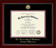 The University of Oklahoma diploma frame - Gold Engraved Medallion Diploma Frame in Sutton