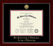The University of Oklahoma diploma frame - Gold Engraved Medallion Diploma Frame in Sutton