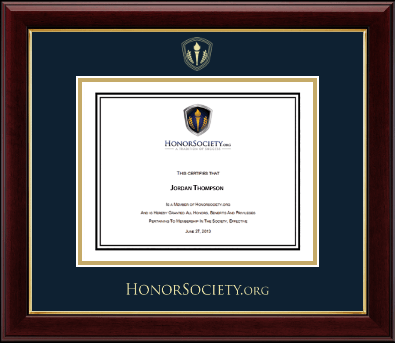 HonorSociety.org certificate frame - Gold Embossed Certificate Frame in Gallery