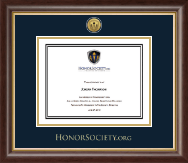HonorSociety.org Gold Engraved Medallion Certificate Frame in Hampshire