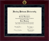 Henley-Putnam University diploma frame - Millennium Gold Engraved Diploma Frame in Cordova