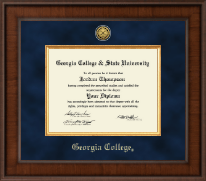 Georgia College Presidential Gold Engraved Diploma Frame in Madison