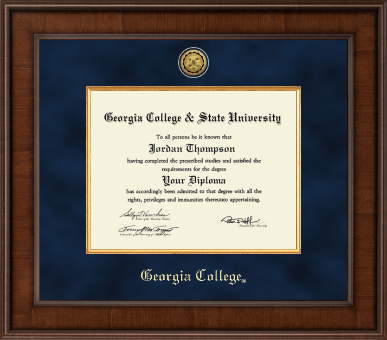 Georgia College diploma frame - Presidential Gold Engraved Diploma Frame in Madison