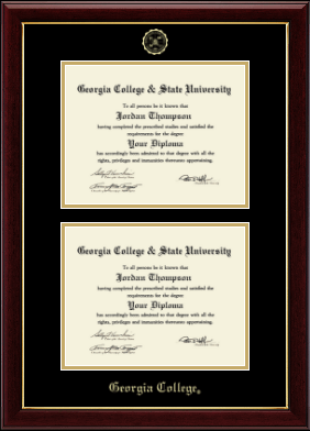 Georgia College diploma frame - Double Document Diploma Frame in Gallery