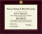 Georgia College diploma frame - Century Gold Engraved Diploma Frame in Cordova