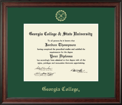 Georgia College diploma frame - Gold Embossed Diploma Frame in Studio