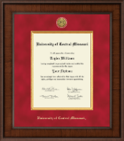 University of Central Missouri Presidential Gold Engraved Diploma Frame in Madison