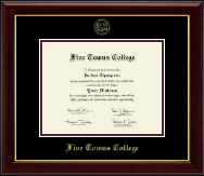Five Towns College Gold Embossed Diploma Frame in Gallery