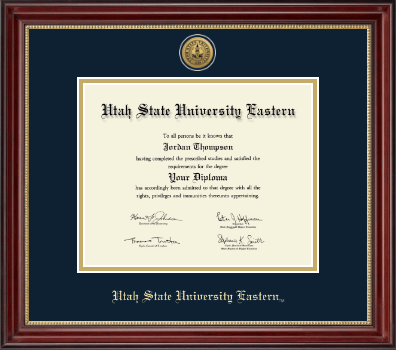 Utah State University Eastern diploma frame - Gold Engraved Medallion Diploma Frame in Kensington Gold