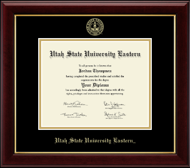 Utah State University Eastern diploma frame - Gold Embossed Diploma Frame in Gallery