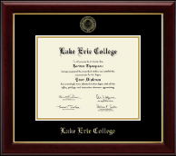 Lake Erie College Gold Embossed Diploma Frame in Gallery