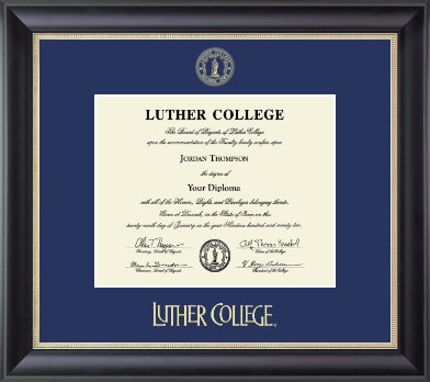 Luther College diploma frame - Gold Embossed Diploma Frame in Noir