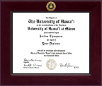 University of Hawaii West Oahu Century Gold Engraved Diploma Frame in Cordova