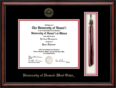 University of Hawaii West Oahu diploma frame - Tassel & Cord Diploma Frame in Southport