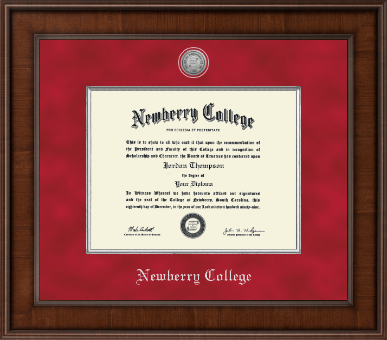 Newberry College diploma frame - Presidential Silver Engraved Diploma Frame in Madison