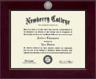 Newberry College diploma frame - Century Silver Engraved Diploma Frame in Cordova