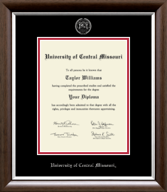 University of Central Missouri diploma frame - Silver Embossed Diploma Frame in Devonshire