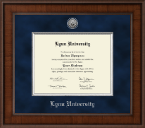 Lynn University Presidential Silver Engraved Diploma Frame in Madison