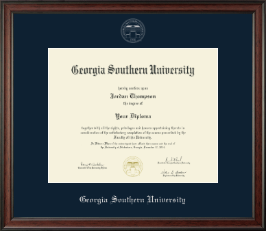Georgia Southern University diploma frame - Silver Embossed Diploma Frame in Studio