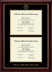 Alderson Broaddus University diploma frame - Double Document Diploma Frame in Gallery
