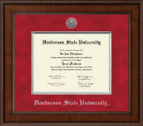 Henderson State University Presidential Silver Engraved Diploma Frame in Madison
