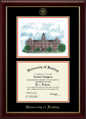 The University of Findlay Campus Scene Edition Diploma Frame in Gallery