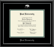 Post University diploma frame - Silver Embossed Diploma Frame in Onyx Silver