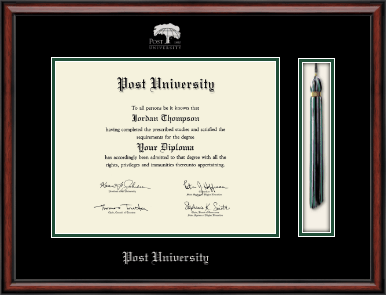 Post University diploma frame - Tassel & Cord Diploma Frame in Southport