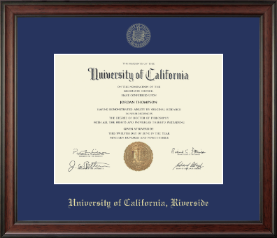 University of California Riverside diploma frame - Gold Embossed Diploma Frame in Studio