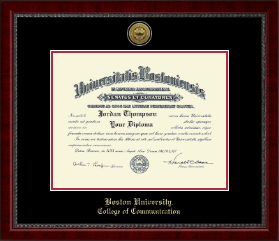 Boston University diploma frame - Gold Engraved Medallion Diploma Frame in Sutton