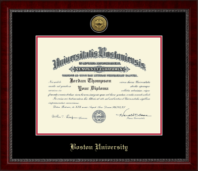 Boston University diploma frame - Gold Engraved Medallion Diploma Frame in Sutton