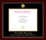 Iowa State University Gold Engraved Medallion Diploma Frame in Sutton