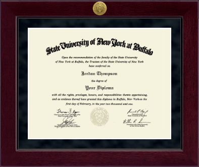 University at Buffalo diploma frame - Millennium Gold Engraved Diploma Frame in Cordova