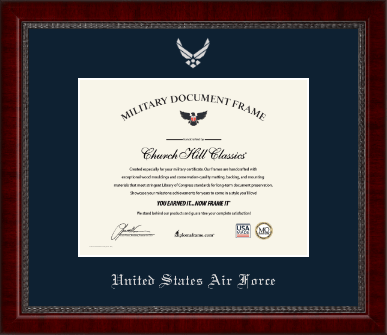 United States Air Force certificate frame - Gold Embossed Certificate Frame  in Sutton