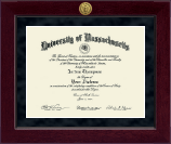 University of Massachusetts Boston Millennium Gold Engraved Diploma Frame in Cordova