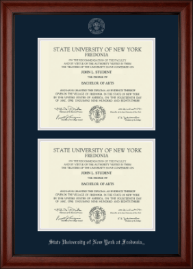 State University of New York at Fredonia diploma frame - Double Diploma Frame in Cambridge