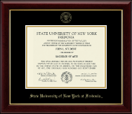 State University of New York at Fredonia Gold Embossed Diploma Frame in Gallery