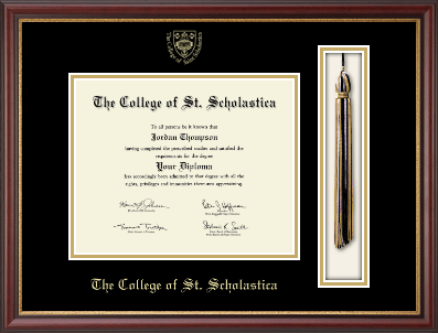 The College of St. Scholastica diploma frame - Tassel & Cord Diploma Frame in Newport