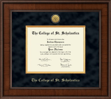 The College of St. Scholastica diploma frame - Presidential Gold Engraved Diploma Frame in Madison