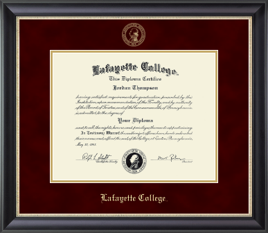 Lafayette College diploma frame - Gold Embossed Diploma Frame in Noir