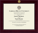 Carnegie Mellon University Century Gold Engraved Diploma Frame in Cordova