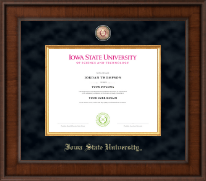 Iowa State University Presidential Masterpiece Diploma Frame in Madison