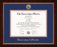 University of South Florida diploma frame - Gold Engraved Medallion Diploma Frame in Murano